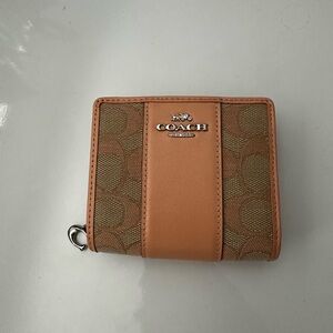 Coach Brown and Tan Signature Wallet